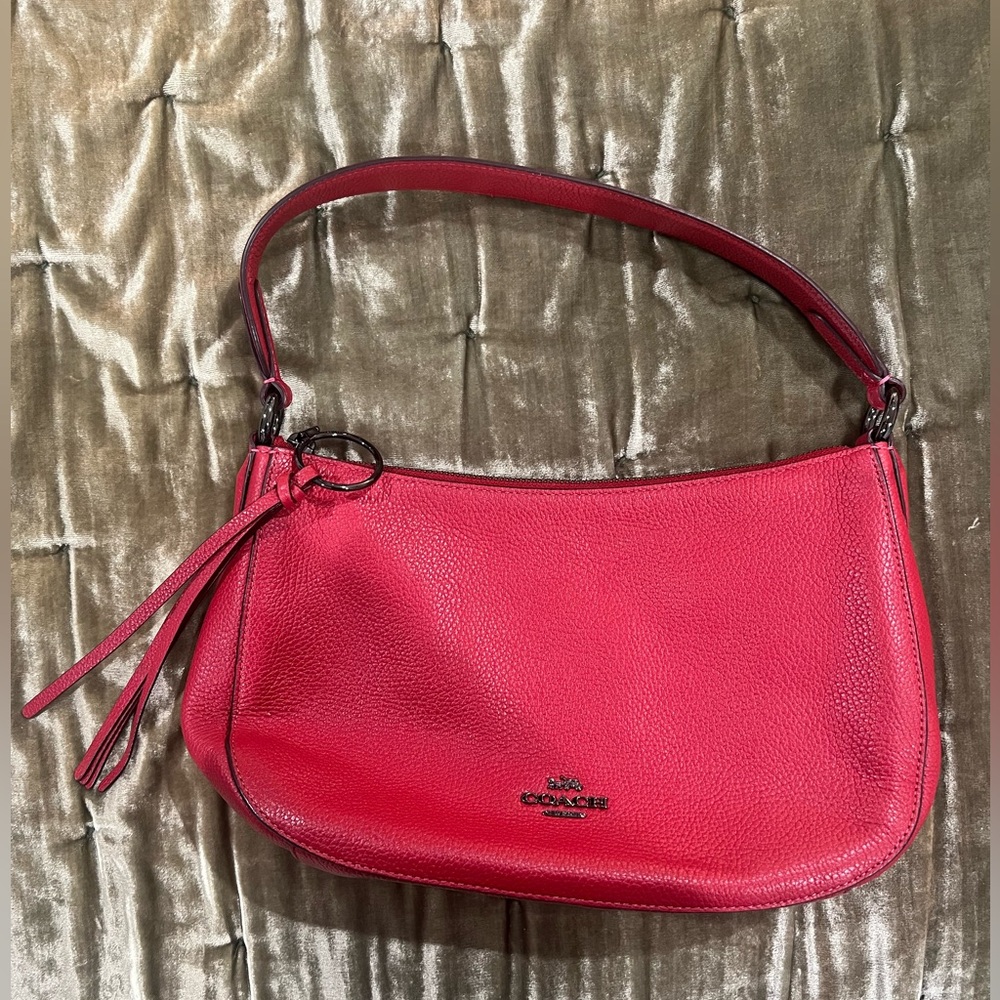 Red Leather Coach Purse